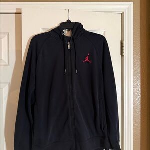 Jordan Black Jacket with Red Logo for Men